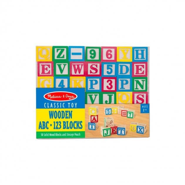 Melissa & Doug Wooden ABC_123 Blocks