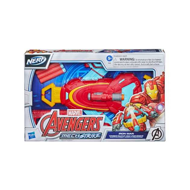 Nerf Mech Strike Marvel Avengers Iron Man Strikeshot Gauntlet Toy